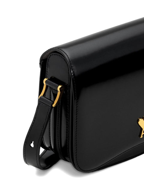 Ami Paris Ami Paris heart-motif leather shoulder bag