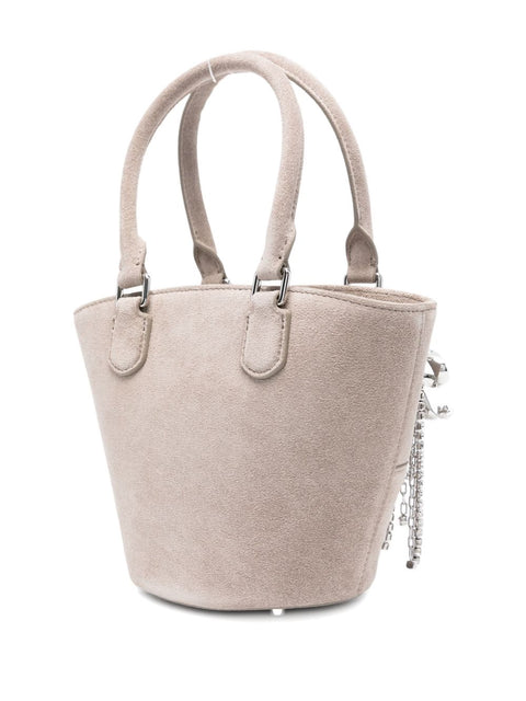 Self-Portrait Self-Portrait Suede Charm Tote Bag