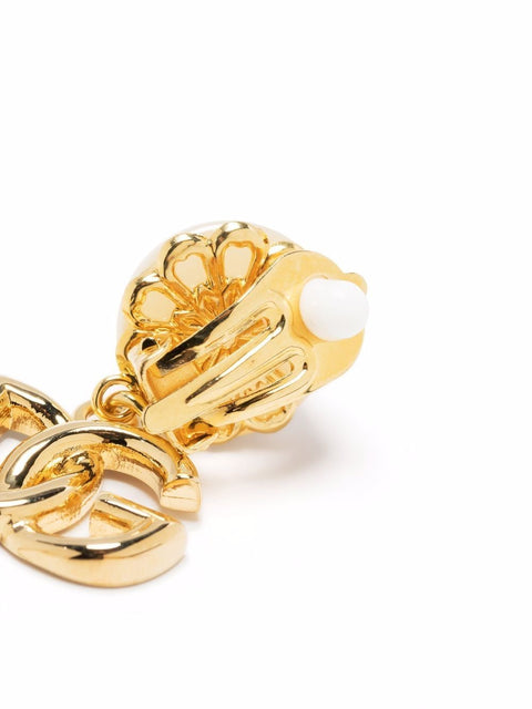 Dolce & Gabbana Dolce & Gabbana DG Logo and Pearl Earrings
