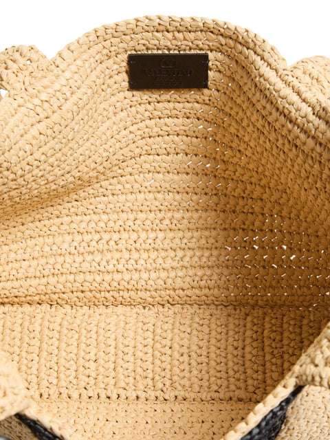 Valentino Garavani Valentino Garavani Viva Superstar Medium Raffia Shopping Bag
