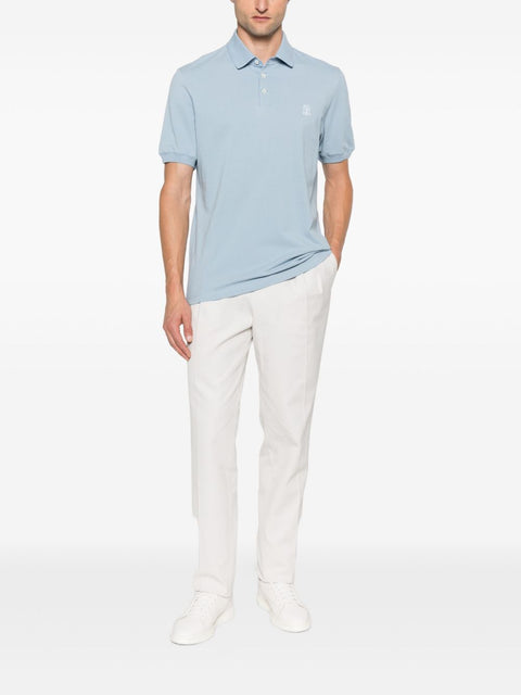 Brunello Cucinelli Brunello Cucinelli T-shirts and Polos Clear Blue