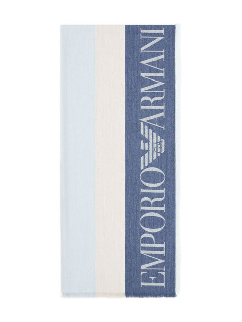 Emporio Armani Emporio Armani Scarfs Clear Blue