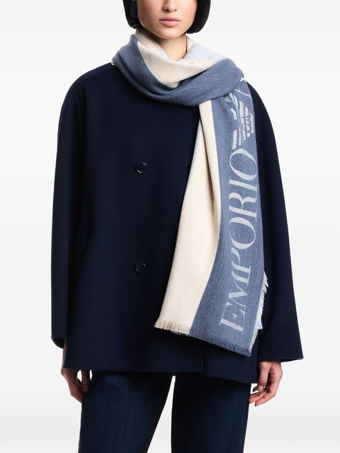 Emporio Armani Emporio Armani Scarfs Clear Blue
