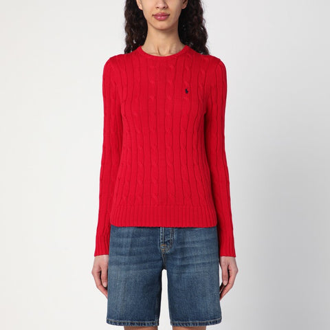 Polo Ralph Lauren Polo Ralph Lauren Red cotton cable-knit jumper