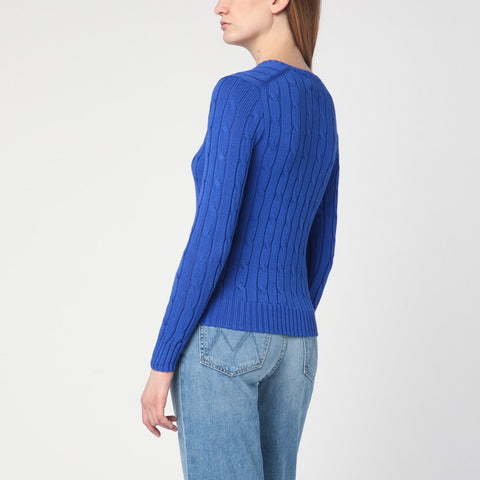 Polo Ralph Lauren Polo Ralph Lauren Electric blue cotton cable-knit jumper