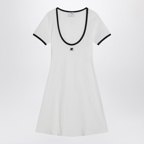 Courreges Courreges Courrèges Black/white mini dress in cotton