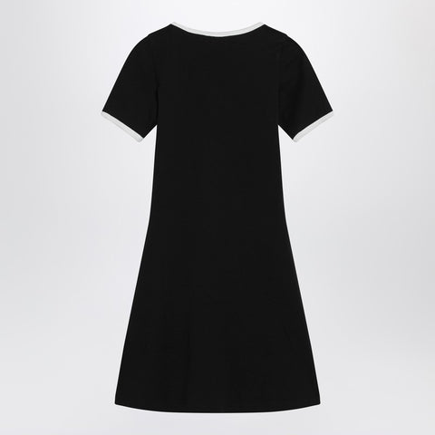Courreges Courreges Courrèges White/black mini dress in cotton