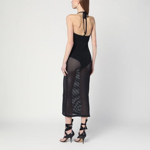 Courreges Courreges Courrèges Black mesh cotton dress