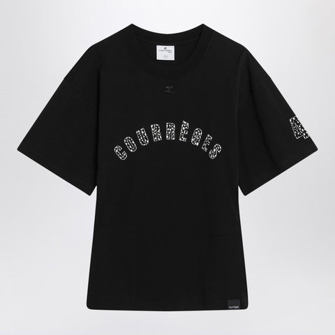 Courreges Courreges Courrèges black T-shirt with logo