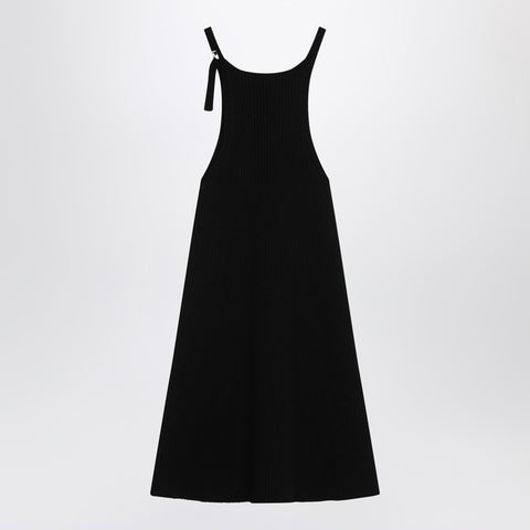 Courreges Courreges Courrèges Black ribbed mini dress