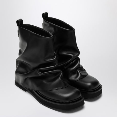 The Attico The Attico Combat Mini Robin black leather boot