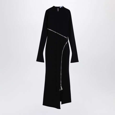 The Attico The Attico Black midi dress with zip