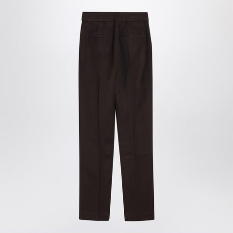Jacquemus JACQUEMUS Brown trousers in silk blend