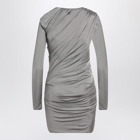 The Attico The Attico Draped grey mini dress