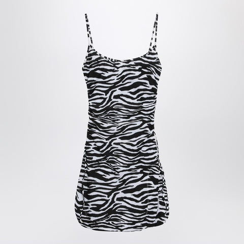 The Attico The Attico Zebra beach cover-up in stretch fabric