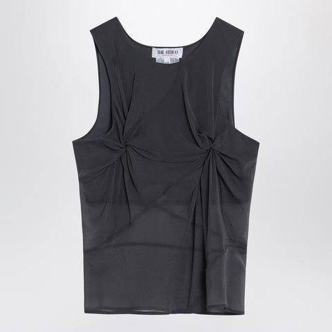 The Attico The Attico Gray silk tank top