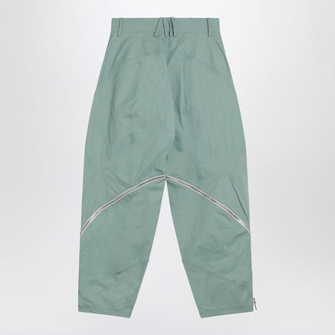 The Attico The Attico Sage green trousers with zip