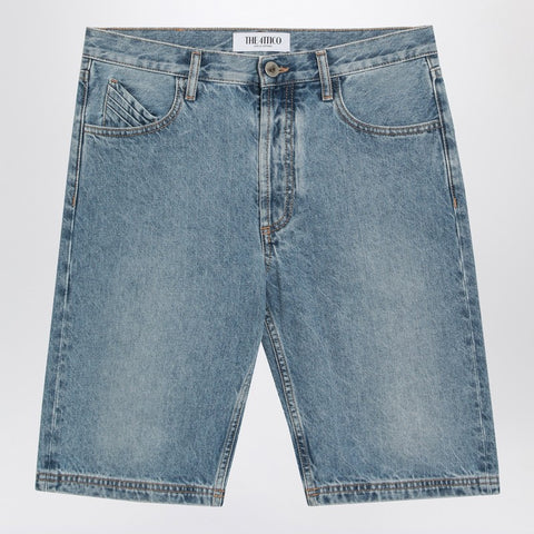 The Attico The Attico Denim sky blue bermuda shorts