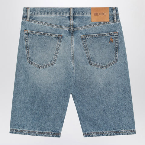 The Attico The Attico Denim sky blue bermuda shorts