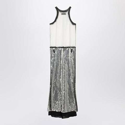 The Attico The Attico White/silver midi dress with sequins