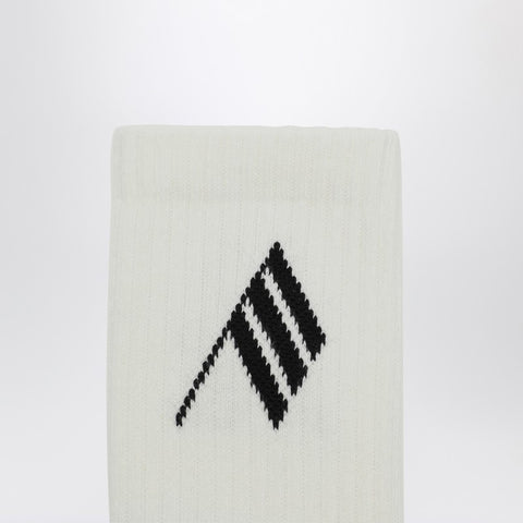 The Attico The Attico Socks milk/black with logo