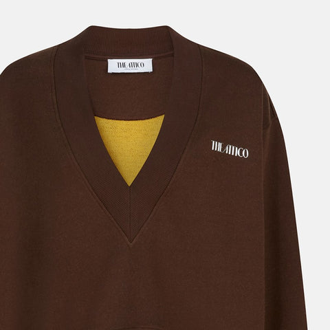 The Attico The Attico Brown cotton sweatshirt with logo