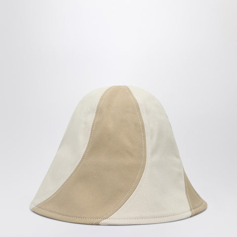 Jacquemus JACQUEMUS Beige and white canvas bob hat