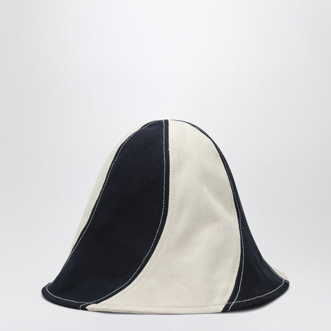 Jacquemus JACQUEMUS Bob Hat Gelato in navy and white canvas