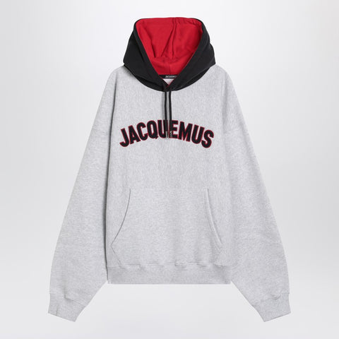 Jacquemus JACQUEMUS Light grey Le Hoodie Baseball sweatshirt