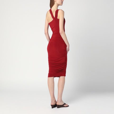 Isabel Marant ISABEL MARANT One-shoulder Ethel dress in light burgundy