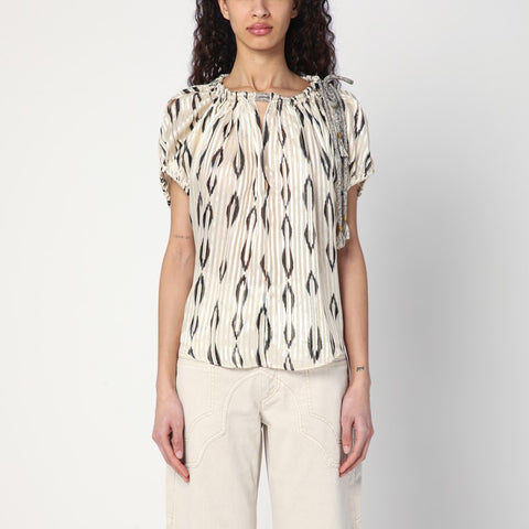 Isabel Marant ISABEL MARANT Ecru/black blouse in silk