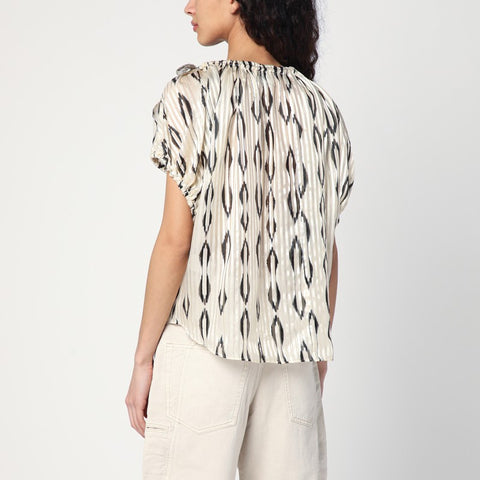 Isabel Marant ISABEL MARANT Ecru/black blouse in silk