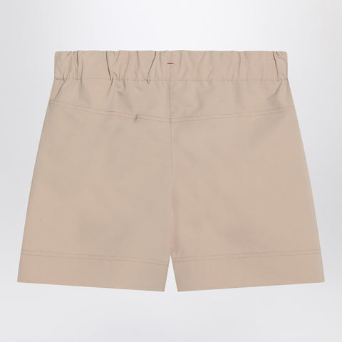 Moncler Grenoble Moncler Grenoble Beige shorts with logo patch