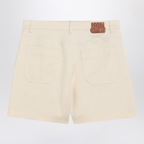 Moncler Moncler Short white in cotton
