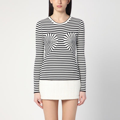 Marc Jacobs Marc Jacobs Black/white striped ribbed sweater
