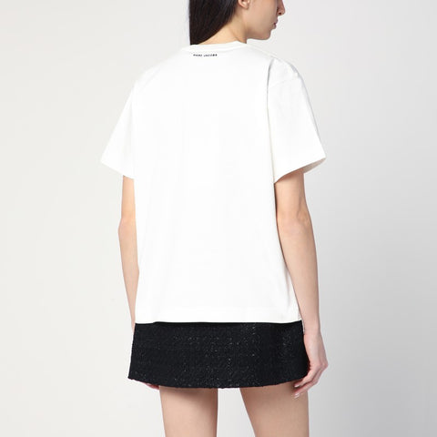 Marc Jacobs Marc Jacobs White Trompe L''oeil T-shirt with lingerie print