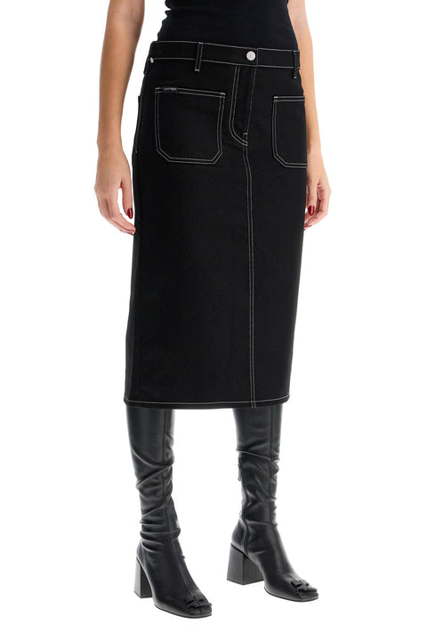 Courreges Courreges denim midi skirt in seven