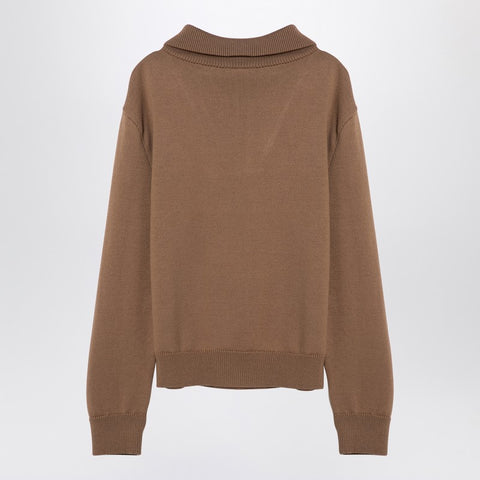 Courreges Courreges Courrèges Beige wool zip sweater