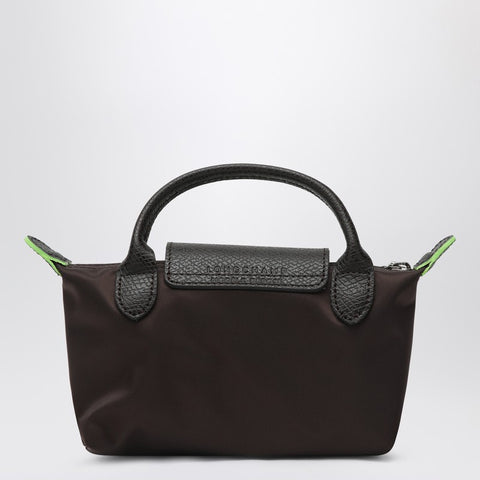 Longchamp Longchamp Le Pliage Green Mocha coloured clutch bag