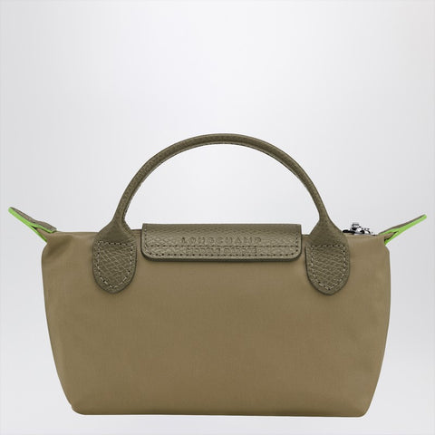 Longchamp Longchamp Le Pliage Green Artichoke coloured clutch bag