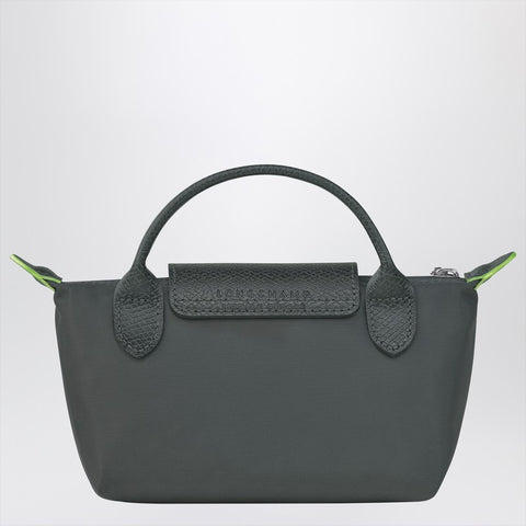 Longchamp Longchamp Le Pliage Green Graphite coloured clutch bag