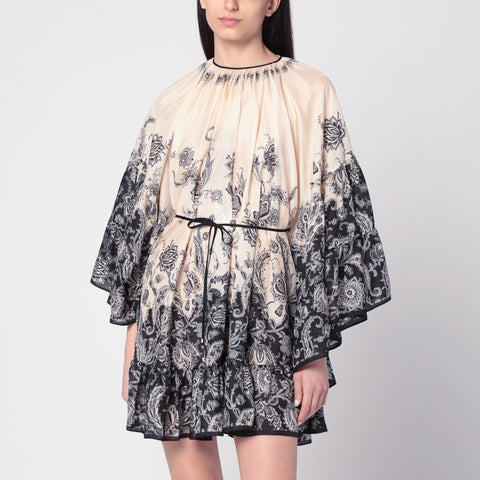 Zimmermann ZIMMERMANN Cream Rhiannon mini dress with fantasy print