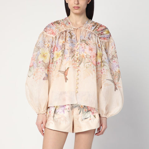 Zimmermann ZIMMERMANN Illuminate Drawn blouse with floral print