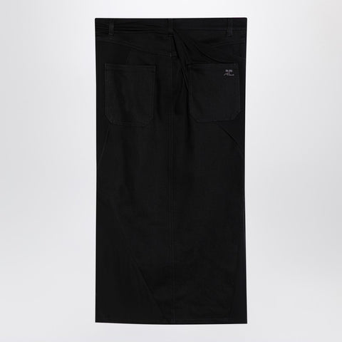 Courreges Courreges Courrèges Black midi skirt with draping