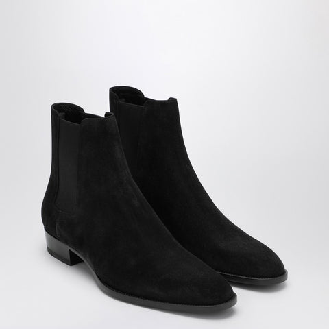 Saint Laurent Saint Laurent Wyatt 30 black suede ankle boot