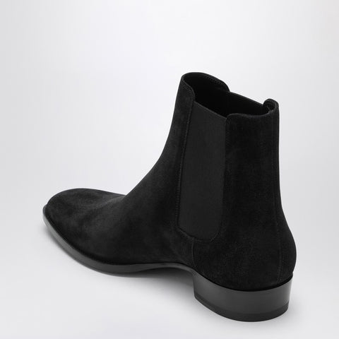Saint Laurent Saint Laurent Wyatt 30 black suede ankle boot