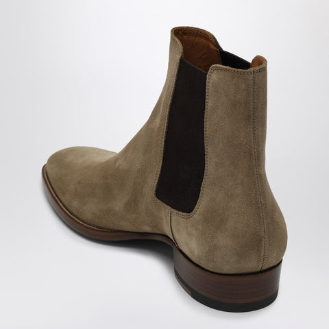 Saint Laurent Saint Laurent Wyatt 30 light brown suede ankle boot