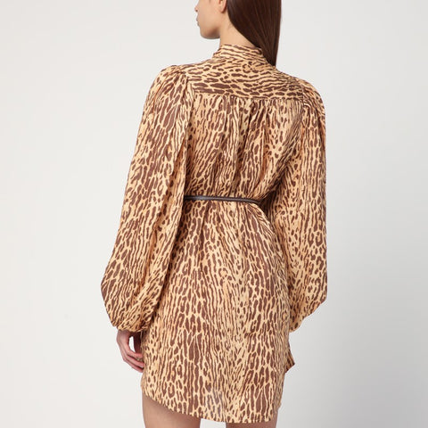Zimmermann ZIMMERMANN Leopard print short dress in linen