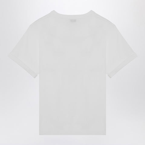 Saint Laurent Saint Laurent White logo-print crew-neck t-shirt