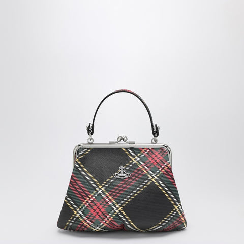 Vivienne Westwood Vivienne Westwood Black Granny bag with tartan pattern
